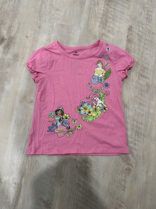Disney Other - Disney Pink Short-Sleeve Princess Floral Tee